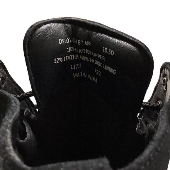 Polo Ralph Lauren Duck Boots Men10.5 Black Oslo Hydroguard Leather Suede NEW - Picture 9 of 9